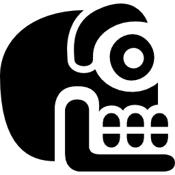cráneo de piedra de las culturas del méxico antiguo icono