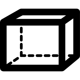 Rectangular prism volume shape icon
