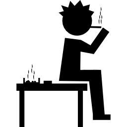 estudiante fumando icono