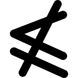 símbolo matemático ni menor ni igual icono