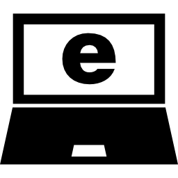 Browser on laptop screen icon