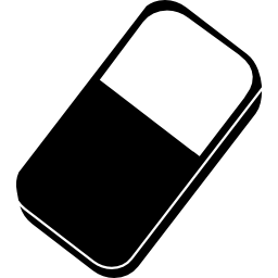 Eraser tool for school icon