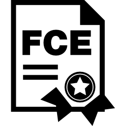 FCE education certificate icon
