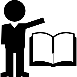 mens en boek icoon
