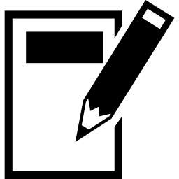 Note and pencil icon