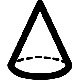 Cone geometrical shape icon