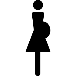 silhueta de mulher grávida Ícone