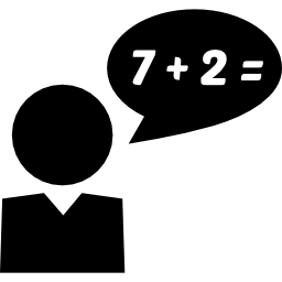 Teacher teaching mathematics icon