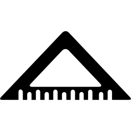impostare triangolo quadrato icona