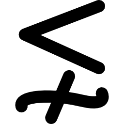simbolo matematico inferiore ma non equivalente icona