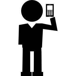 Teacher with phone icon