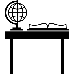 tavolo dell'insegnante di scuola icona