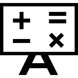 mathematik auf klasse whiteboard icon