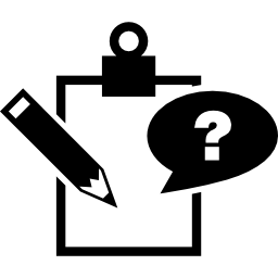 símbolo de nota de clase de pregunta icono