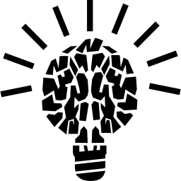 symbole d'éducation du cerveau léger Icône