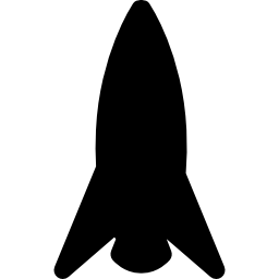 forma de cohete negro icono