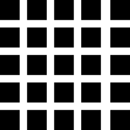 simbolo dell'interfaccia del layout della griglia della galleria squares icona