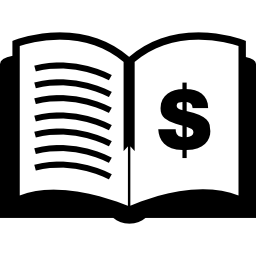 libro educativo de economía icono