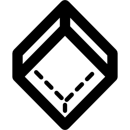 forma geometrica del cubo icona