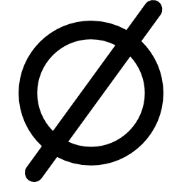 símbolo matemático de conjunto vazio Ícone