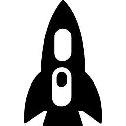 Rocket outer space ship icon
