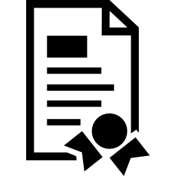 Diploma of vertical design icon