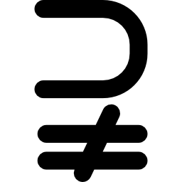 Superset of above not equal to symbol icon