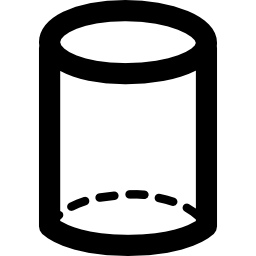 forma volumetrica a cilindro icona