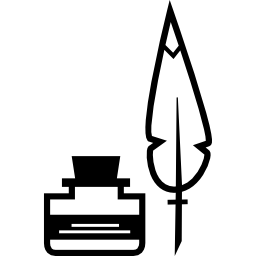 Feather and ink icon