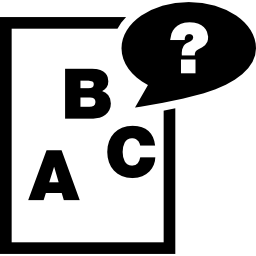 vragen over abecedair icoon
