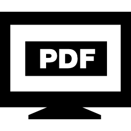 pdf sullo schermo del monitor icona