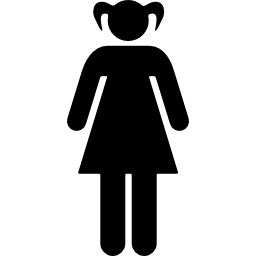 Молодая женщина с двумя хвостиками иконка