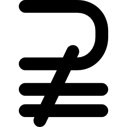 obermenge von oben ungleich mathematisches symbol icon