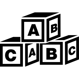 cubos abc icono