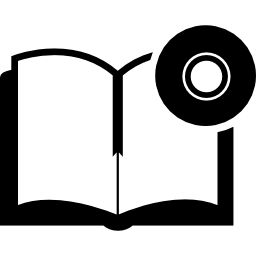 libro y cd icono