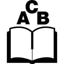 libro del abecedario icono
