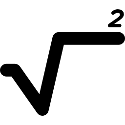 Square root mathematical sign icon