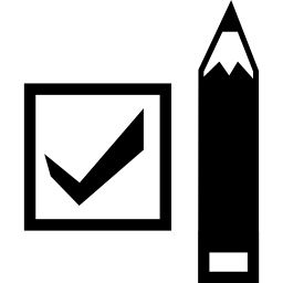 pole wyboru zaznaczone i ołówek ikona