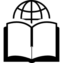 Open book and Earth icon