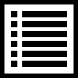List rows in a square icon