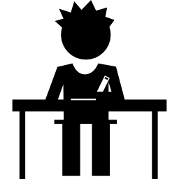 Студент в классе иконка
