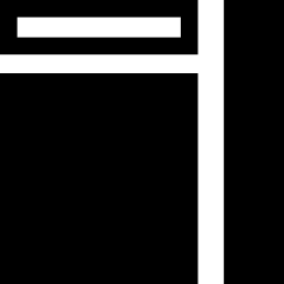 símbolo de interfaz de diseño de la barra lateral derecha icono