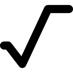 símbolo matemático de raíz cuadrada icono