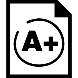 A plus best test result icon