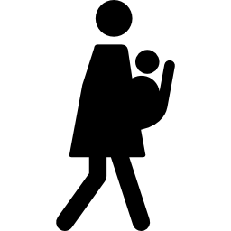 mulher com bebe Ícone