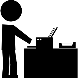 Teacher printing material for class icon
