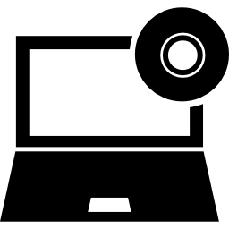 computer met een dvd icoon