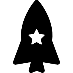 rakieta z gwiazdą ikona