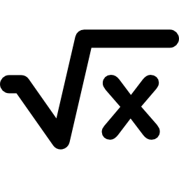 radice quadrata di x segni matematici icona