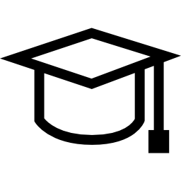Graduation cap outline icon